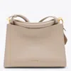 Alaïa Beige Leather Small Square Crossbody Bag In Brown