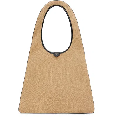 Alaïa Beige One Piece Paper Straw Tote In Brown