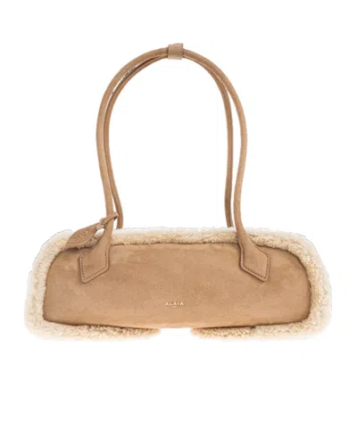 Alaïa Beige Schultertasche In Brown