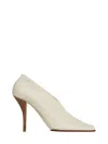 Alaïa Alaia Soft Square Ivory Pumps Women In Beige