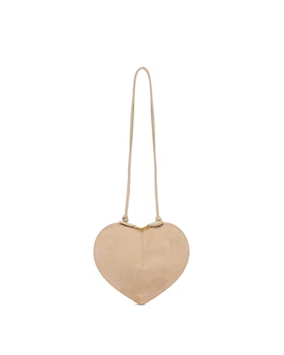 Alaïa Beige Suede Le Coeur Bag In Neutral