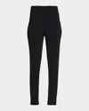 Alaïa Belt-loop Ankle Leggings In Black
