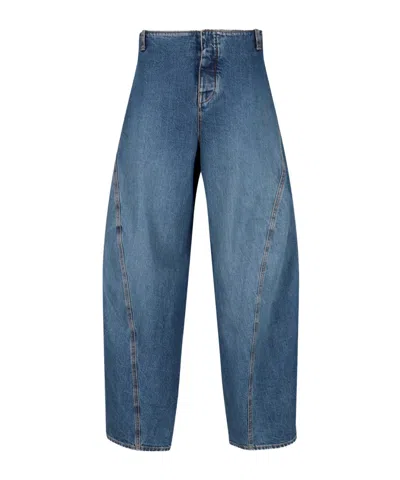 Alaïa Belt Loop Denim Trousers In Blue