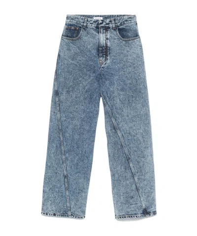 Alaïa Belt-loop Jeans In Blue