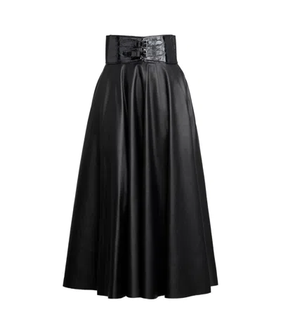 Alaïa Belt Skirt In Black