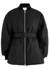 Alaïa Womens Belted Padded Shell Bomber Jacket Noir Alaia In Black