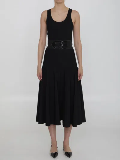 Alaïa Belted Dress In Black