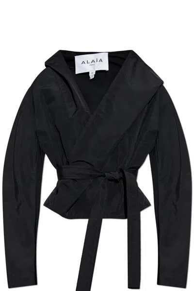 Alaïa Long Sleeve Jacket In Black