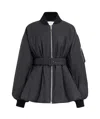 Alaïa Womens Belted Padded Shell Bomber Jacket Noir Alaia In Black