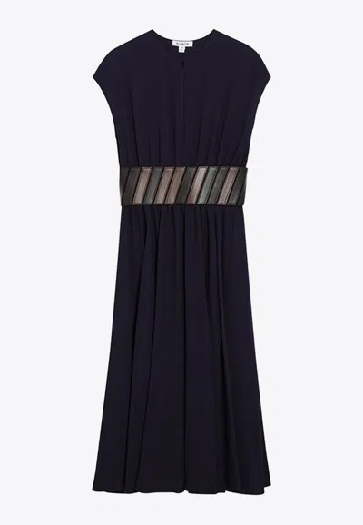 Alaïa Belted Midi Dress In Purple
