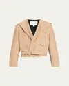 Alaïa Alaia Full-coverage Hooded Biker Jacket Size 38 In Brown