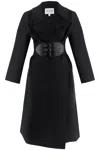 Alaïa Alaia Belted Trench Coat In Technical Cotton In Black