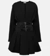 Alaïa Belted Wool Minidress In Black