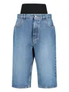 Alaïa Bermuda Jeans In Blue