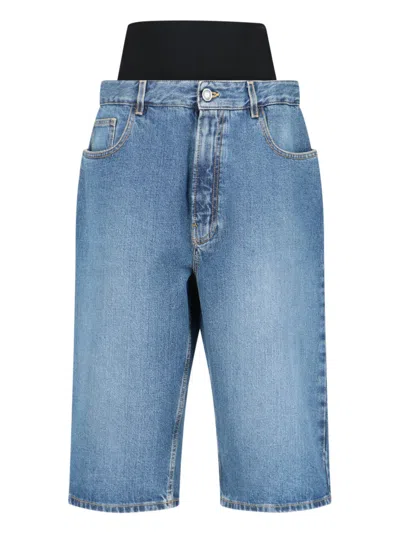 Alaïa Bermuda Jeans In Blue