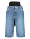 Alaïa Bermuda Jeans In Blue