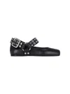 Alaïa Biker Ballet Flats In Black