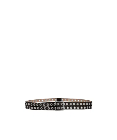 Alaïa Biker Double Belt In Nubuck