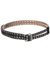 Alaïa Biker Double Leather Belt In Black