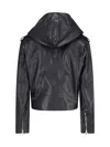 Alaïa Leather Bomber Jacket In Black