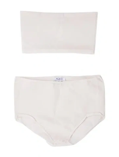 Pre-owned Alaïa Bikini In White