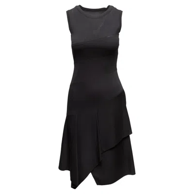 Pre-owned Alaïa Black Alaia Sleeveless Asymmetrical Hem Dress Size Fr 40