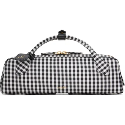 Alaïa Black & White 'le Teckel' Clutch Bag In 991 Noir/blanc