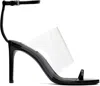 Alaïa Womens Azzedine Alaia Asymmetric Heeled Leather Sandals In Black
