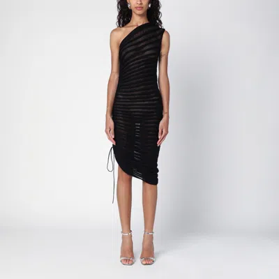 ワンピース Alaia skeleton dress Alaïa Alaia Black Asymmetrical Skeleton Dress Women | ModeSens