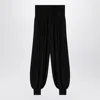 Alaïa Fringed Knit Jogger Pants In Black