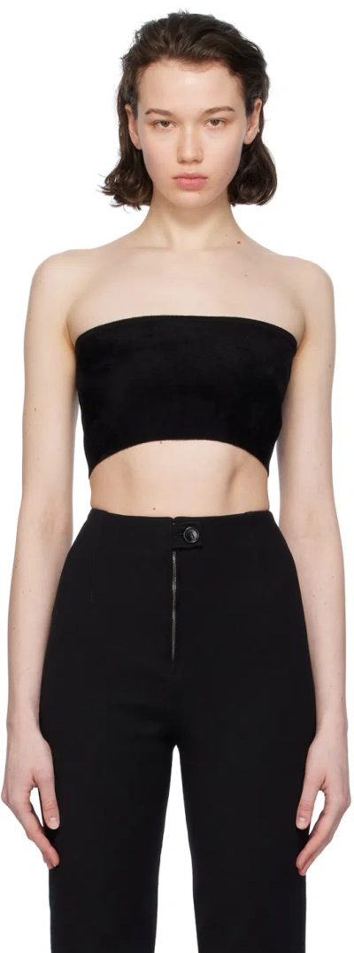 Alaïa Black Bandeau Tube Top In 995 Noir Alaia