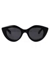 Alaïa Alaia Black-black-grey Recycled Acetate Sunglasses In Black
