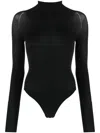 Alaïa Noiralaia High Collar Top For Women Fw23 In Black