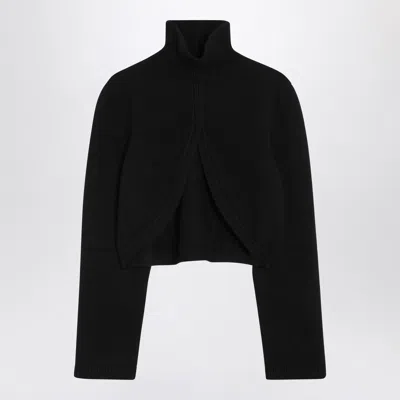 Alaïa Black Cashmere-blend Cut-out Sweater
