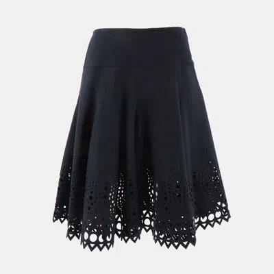 Pre-owned Alaïa Black Cashmere Wool Skirt Size S