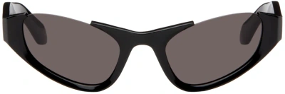 Alaïa Black Cat-eye Sunglasses In 001 Black