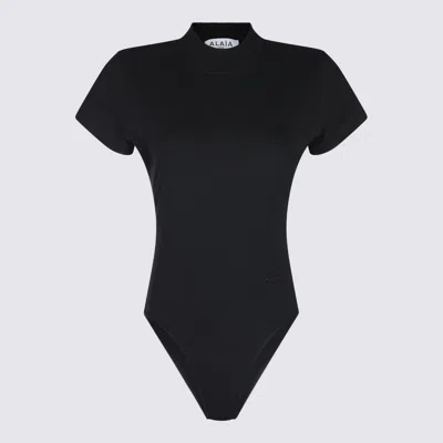 Alaïa Black Cotton Bodysuit