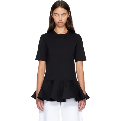 Alaïa Black Cotton Jersey Crinoline T-shirt