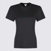 Alaïa Black Cotton T-shirt With Logo In Black
