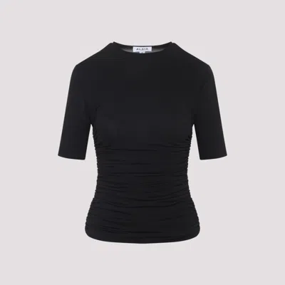 ALAÏA WOMEN BLACK CREWNECK T-SHIRT, M LUXURY T-SHIRTS FOR WOMEN DARVEYS