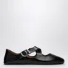 Alaïa Womens Azzedine Alaia Criss Cross Patent-leather Ballet Flats In Black