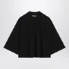 Alaïa Alaia Black Crop T-shirt In Cotton Knit Women