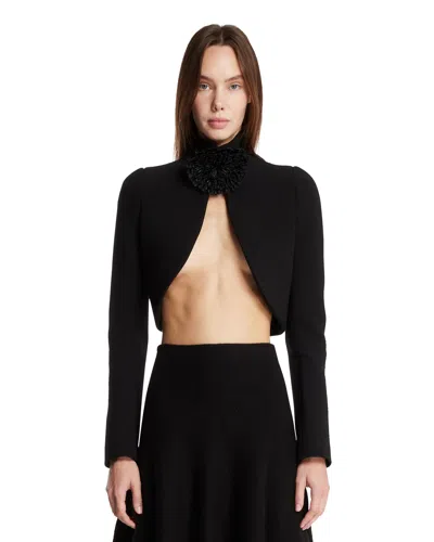 Alaïa Black Cropped Cut-out Jacket