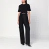 Alaïa Viscose Blend Crepe Top In Black