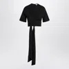 Alaïa Viscose Blend Crepe Top In Black