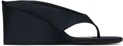 ALAÏA BLACK CUBE THONG MULES