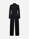 Alaïa Denim Rounded Jumpsuit In Black