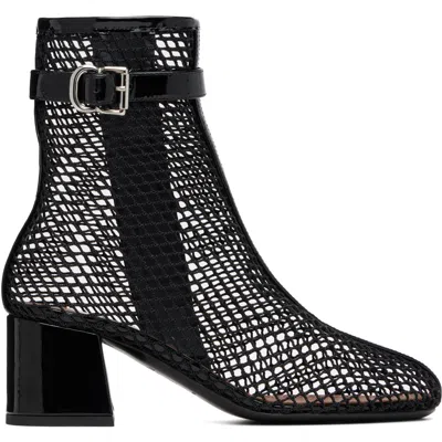 Alaïa Black Fishnet 55 Boots In 999 Noir