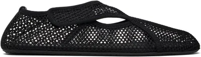 Alaïa Black Fishnet Ballerina Flats
