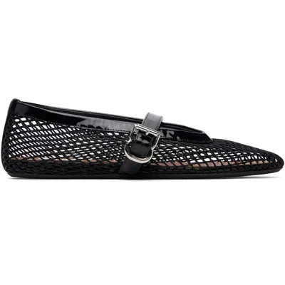 Alaïa Black Fishnet Ballerina Flats